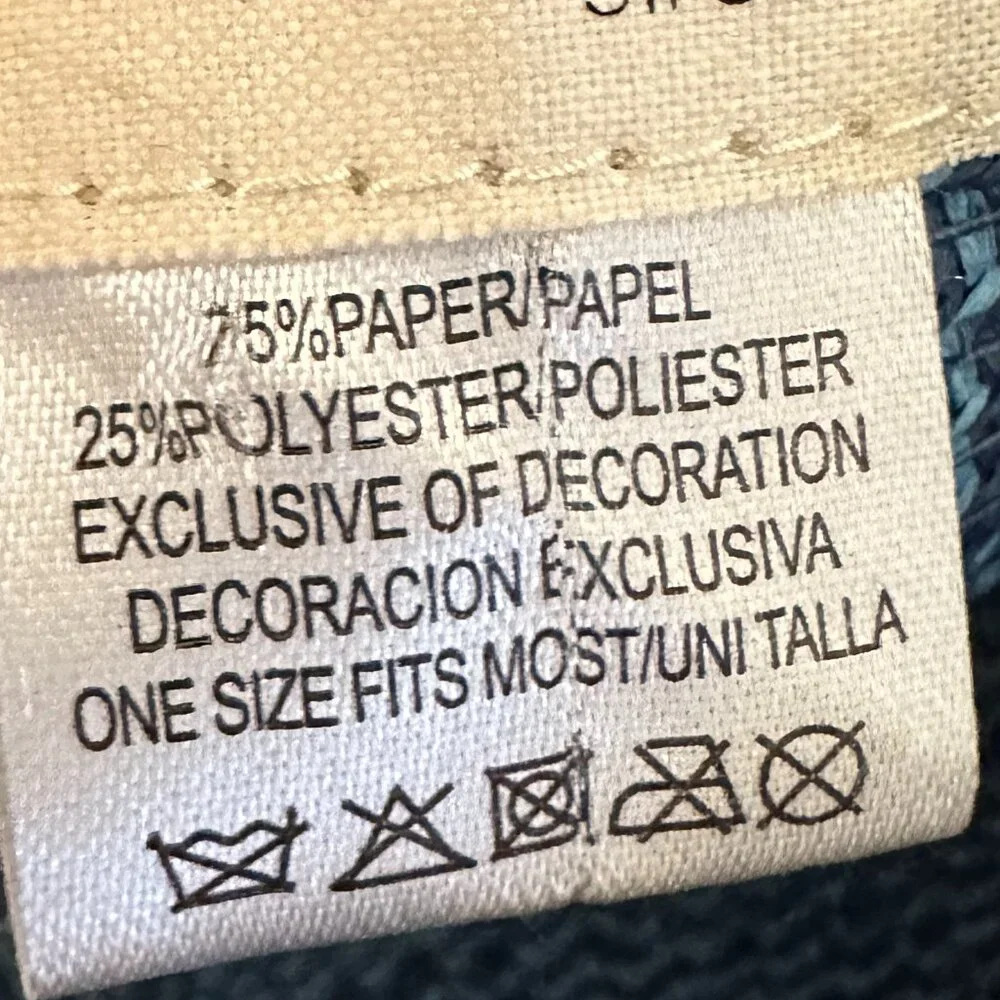 Cappelli Straworld Blue Straw Facesaver Hat - Picture 7 of 7